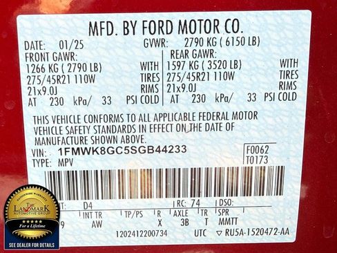 Used 2025 Ford Explorer ST w/ Sun And Sound Package AWD/4WD image 24