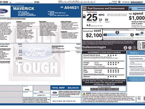 Used 2025 Ford Maverick XLT w/ XLT Luxury Package AWD/4WD image 2