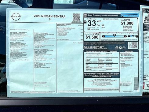 New 2026 Nissan Sentra S image 12
