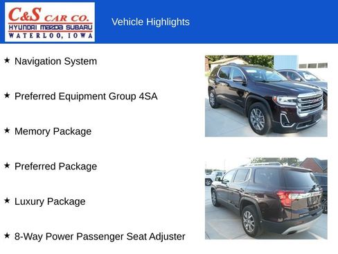 Used 2021 GMC Acadia SLT w/ Preferred Package AWD/4WD image 7