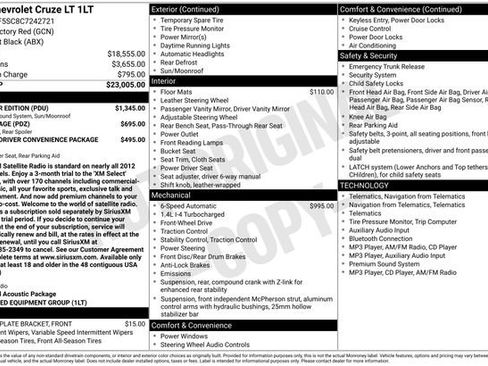 Used 2012 Chevrolet Cruze LT w/ All-Star Edition FWD image 34