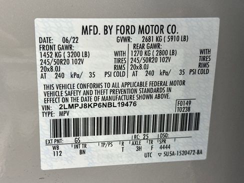 Used 2022 Lincoln Nautilus Reserve w/ Equipment Group 201A image 40