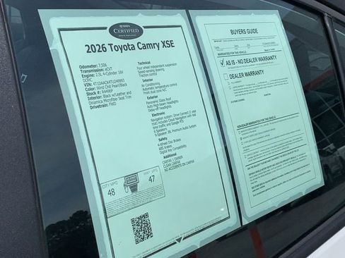 Certified 2026 Toyota Camry XSE w/ Premium Plus Package FWD image 38