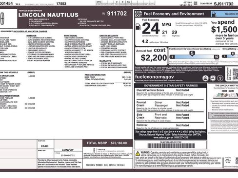 Certified 2025 Lincoln Nautilus Reserve AWD/4WD image 46