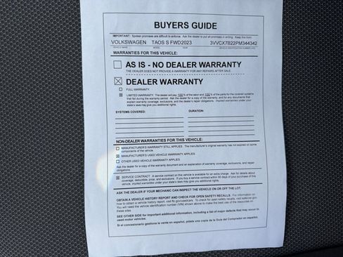 Certified 2023 Volkswagen Taos S FWD image 33