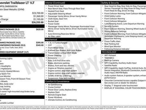 Used 2021 Chevrolet TrailBlazer LT w/ Convenience Package FWD image 9