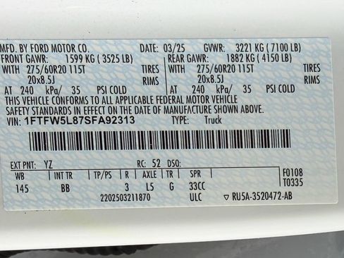 Used 2025 Ford F150 Lariat w/ Equipment Group 501A Mid AWD/4WD image 14