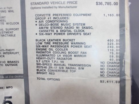 Used 1989 Chevrolet Corvette Convertible RWD image 22