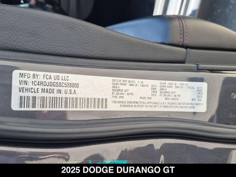 Used 2025 Dodge Durango GT w/ Blacktop Package AWD/4WD image 26