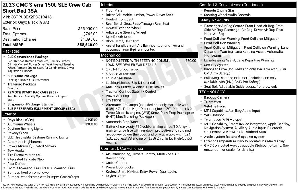 Certified 2023 GMC Sierra 1500 SLE AWD/4WD image 12