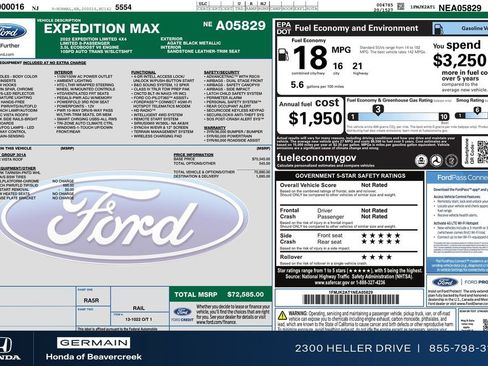 Used 2022 Ford Expedition Max Limited AWD/4WD image 33