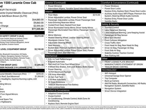 New 2026 RAM 1500 Laramie w/ Advanced Safety Group II AWD/4WD image 5