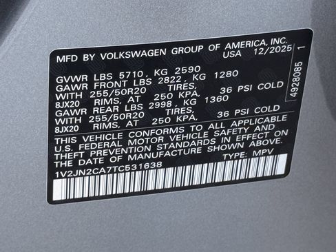 New 2026 Volkswagen Atlas SE image 25