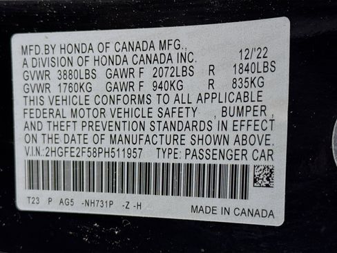 Certified 2023 Honda Civic Sport image 29