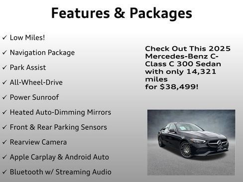 Used 2025 Mercedes-Benz C 300 4MATIC Sedan image 4
