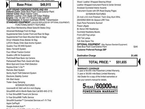 Used 2021 Jeep Grand Cherokee Overland AWD/4WD image 5