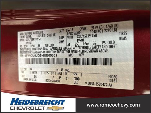 Used 2017 Ford Escape Titanium w/ Equipment Group 301A image 8