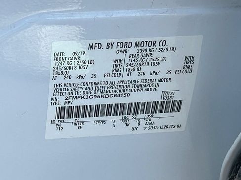 Used 2019 Ford Edge SE w/ SE Fleet Driver's Package FWD image 35