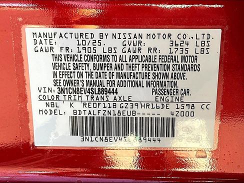 New 2025 Nissan Versa SV w/ Trunk Package image 22