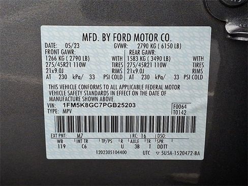 Certified 2023 Ford Explorer ST w/ Equipment Group 401A image 29