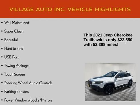 Used 2021 Jeep Cherokee Trailhawk w/ Trailer Tow Group AWD/4WD image 7