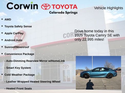 Used 2025 Toyota Camry SE w/ Convenience Package image 7