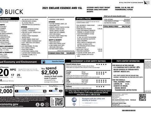 Certified 2021 Buick Enclave Essence w/ Sound and Sites Package AWD/4WD image 4