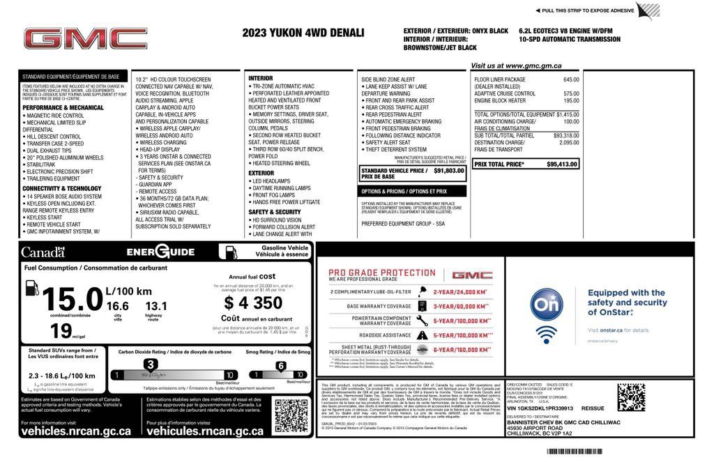 Used 2023 GMC Yukon Denali w/ LPO, Floor Liner Package AWD/4WD image 4