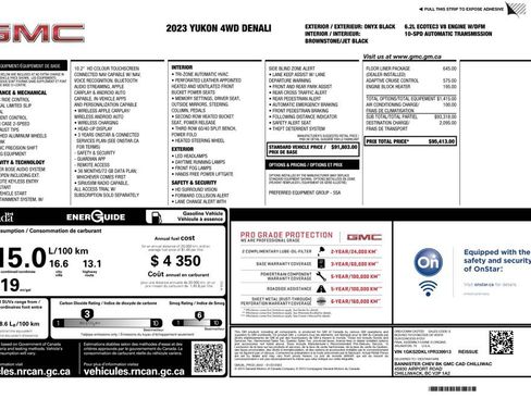 Used 2023 GMC Yukon Denali w/ LPO, Floor Liner Package AWD/4WD image 4