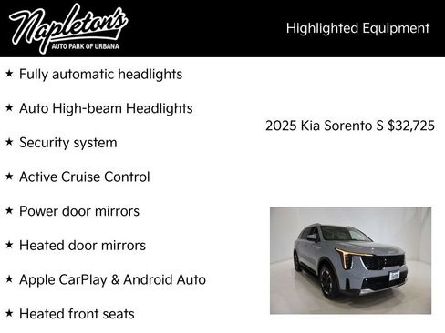 Certified 2025 Kia Sorento S AWD/4WD image 16