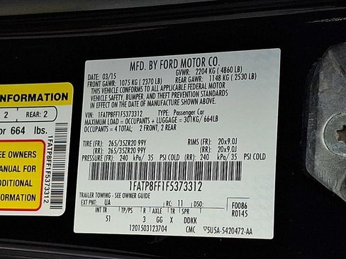 Used 2015 Ford Mustang GT Premium w/ Equipment Group 401A RWD image 26