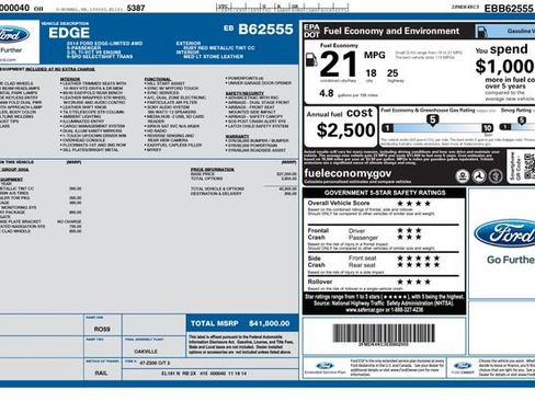 Used 2014 Ford Edge Limited w/ Driver Entry Package AWD/4WD image 1