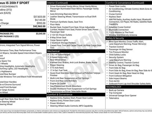 Used 2017 Lexus IS 200t F Sport w/ F Sport Package RWD image 4
