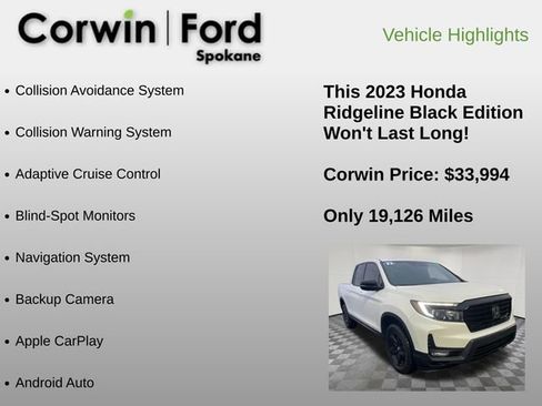 Used 2023 Honda Ridgeline Black Edition image 6