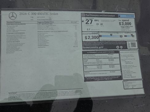 New 2026 Mercedes-Benz C 300 4MATIC Sedan image 24