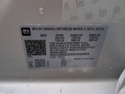 Certified 2022 Chevrolet Silverado 1500 LTZ w/ LTZ Premium Package image 34