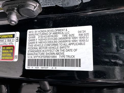 Used 2024 Honda Ridgeline RTL image 35