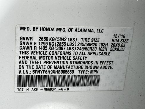 Used 2017 Honda Pilot Touring image 15