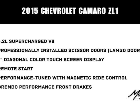 Used 2015 Chevrolet Camaro ZL1 RWD image 2