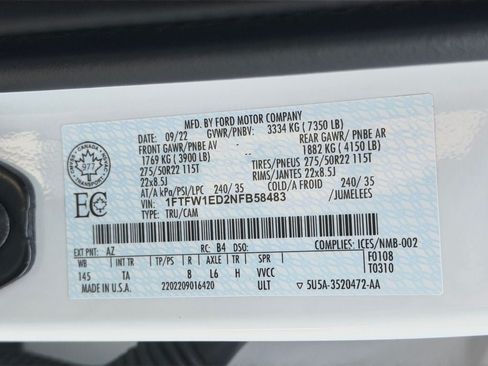 Used 2022 Ford F150 Limited AWD/4WD image 37