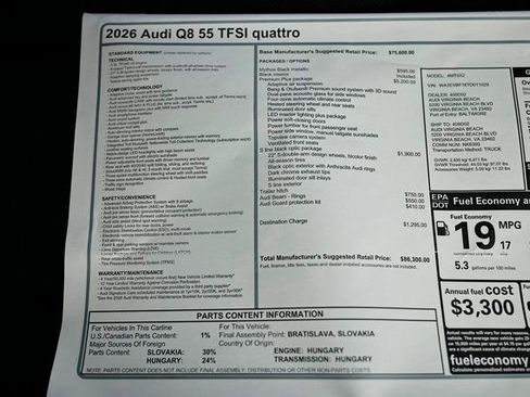 New 2026 Audi Q8 Premium Plus image 42