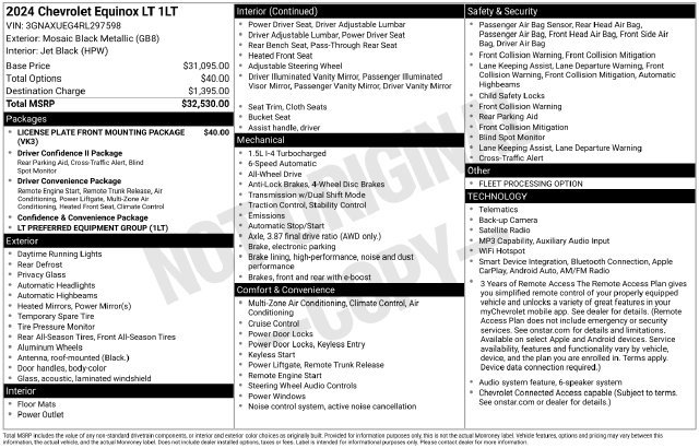 Used 2024 Chevrolet Equinox LT AWD/4WD image 26