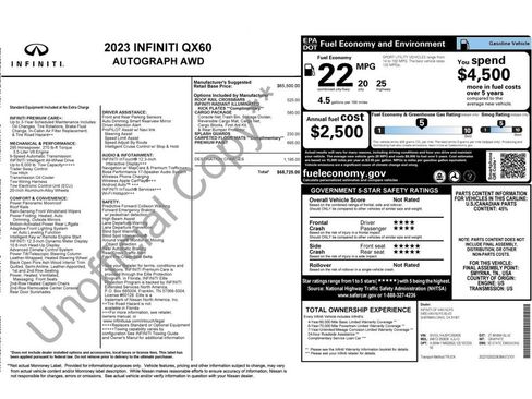 Used 2023 INFINITI QX60 Autograph w/ Cargo Package AWD/4WD image 4