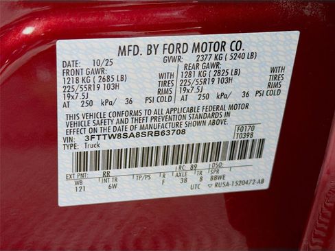 Used 2025 Ford Maverick Lariat w/ Black Appearance Package AWD/4WD image 32