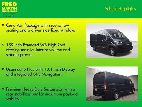 New 2026 RAM ProMaster 3500 w/ Crew Van Package image 8