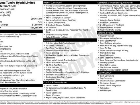 Used 2023 Toyota Tundra Limited AWD/4WD image 50