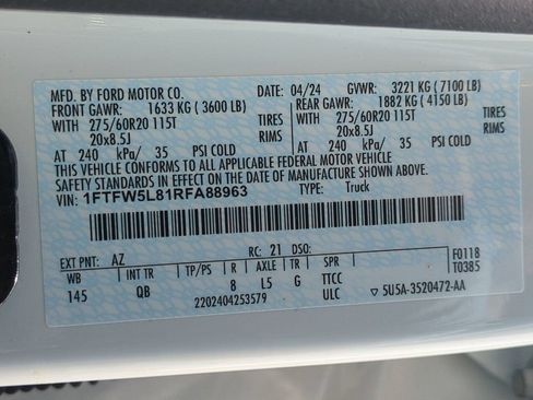 Used 2024 Ford F150 Lariat w/ Equipment Group 502A High AWD/4WD image 30