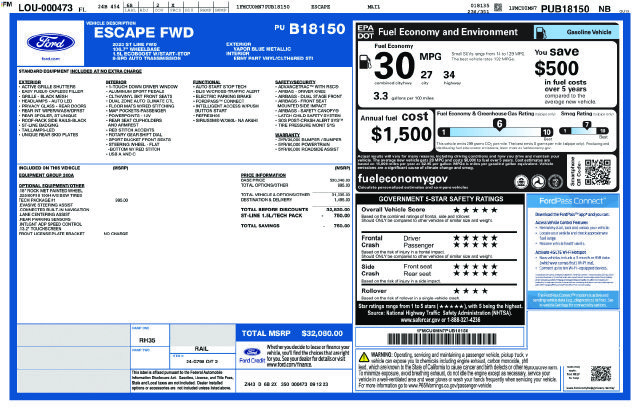 Used 2023 Ford Escape ST-Line w/ Tech Pack #1 FWD image 2
