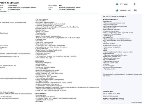 Used 2017 BMW X3 xDrive28i image 7