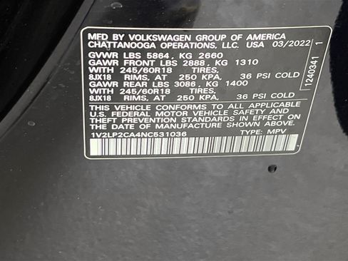 Used 2022 Volkswagen Atlas SE AWD/4WD image 31